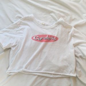 cropped careless shirt